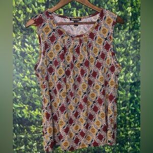 Chic Multicolor Sleeveless Blouse